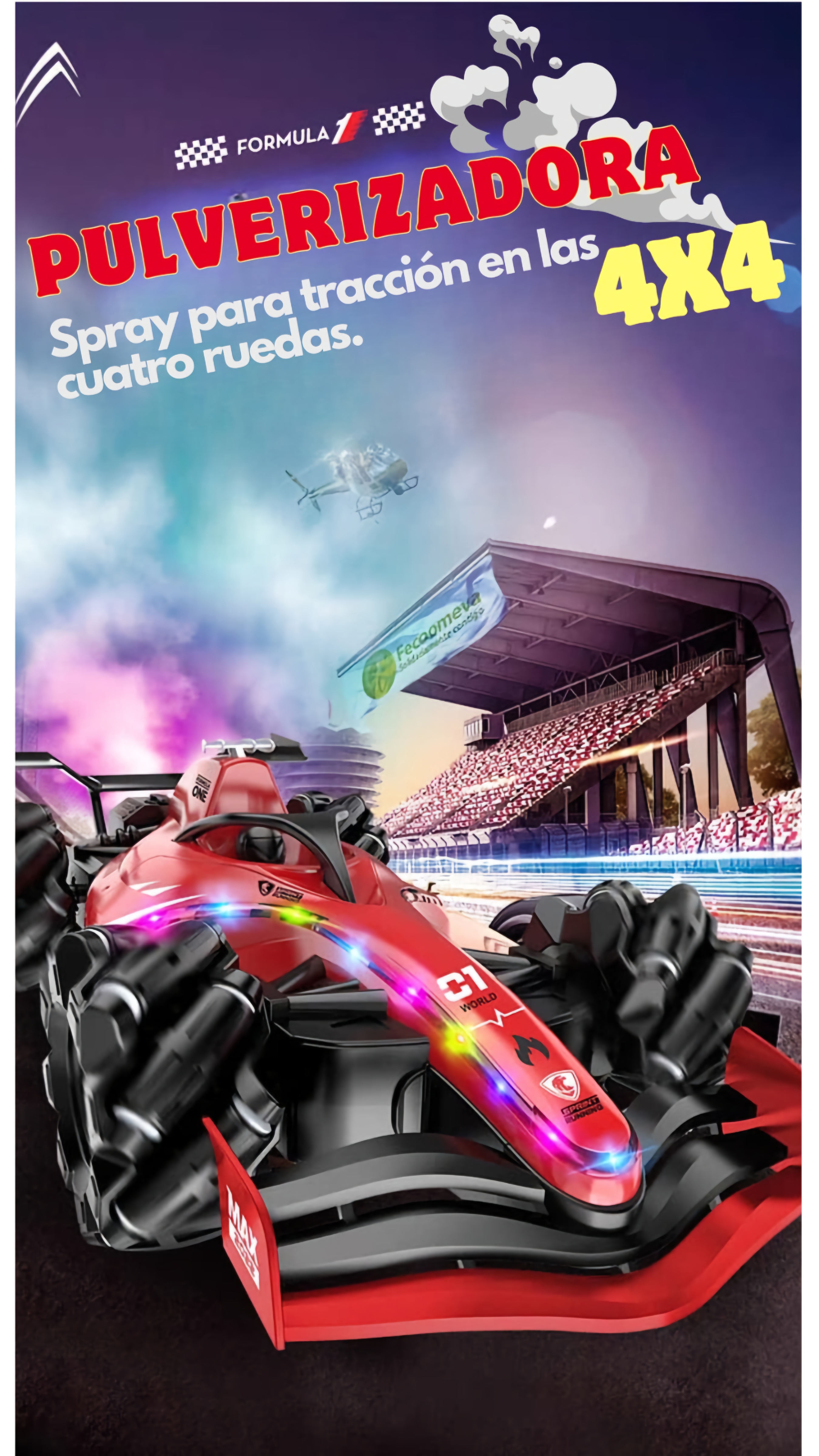 CARRO A CONTROL F1 SPRAY STUNT DRIFT